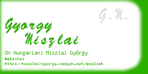 gyorgy miszlai business card